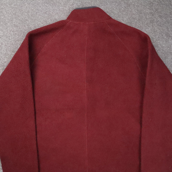 L.L. Bean Fleece Regular Large Red Long Sleeve Full Zip Collared Jacket - Picture 11 of 11